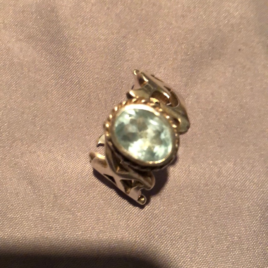 Sterling Silver Genuine Aquamarine Ring